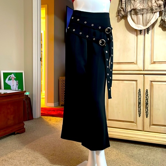 cinq a sept Pants - CINQ á SEPT BLACK HIGH WAIST WIDE LEG CROP OR ANKLE PANT NWOT